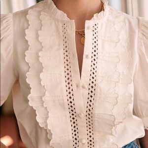 NWT Sezane Waves Shirt